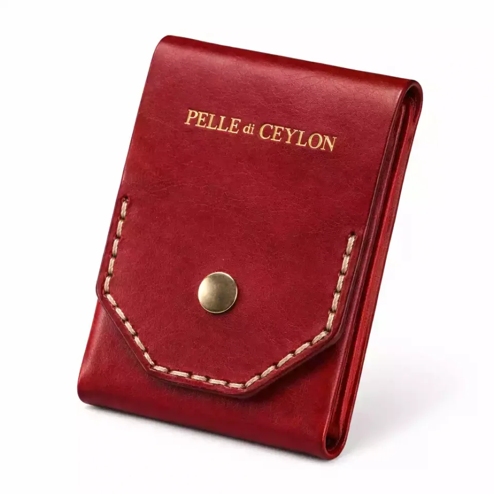 The Classic Fold – Red Italian Leather Wallet