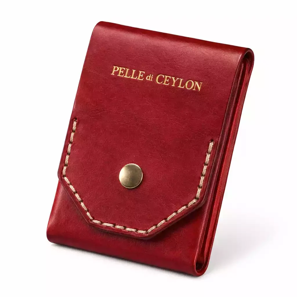 The Classic Fold – Red Italian Leather Wallet