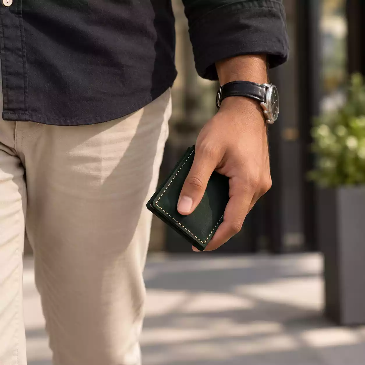 The Minimal Card Holder – Aqua Italian Leather Card Holder 3