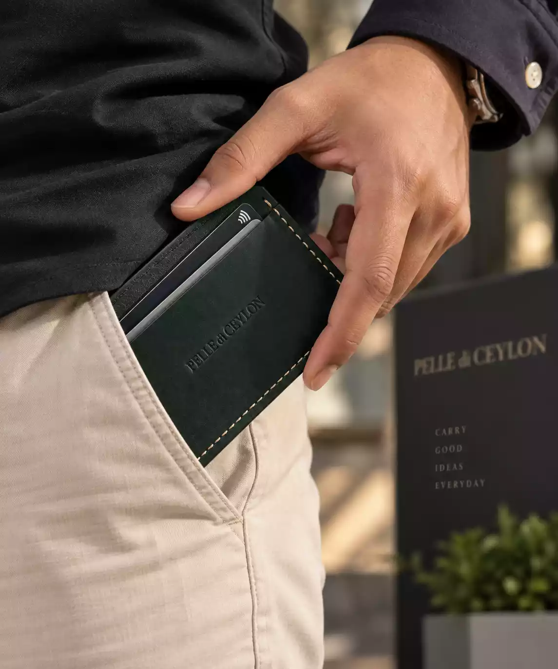 The Minimal Card Holder – Aqua Italian Leather Card Holder 2