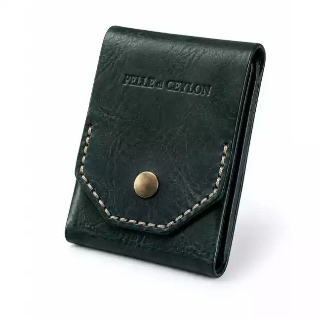 The Classic Fold – Aqua Italian Leather Wallet