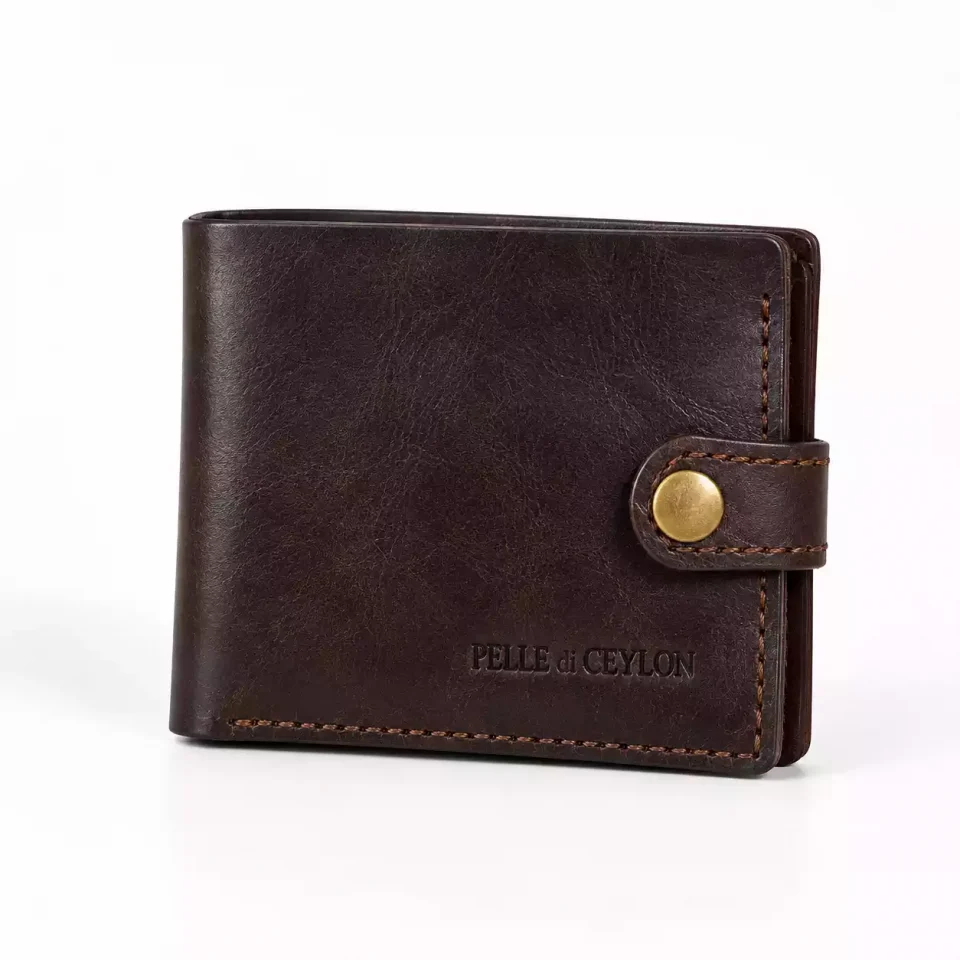 Trifold Wallet – Dark Coffee Brown Leather Wallet