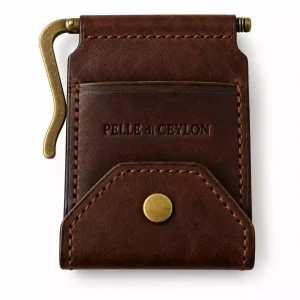 The Money Clip Wallet – Brown Oil Pull-Up Leather Wallet
