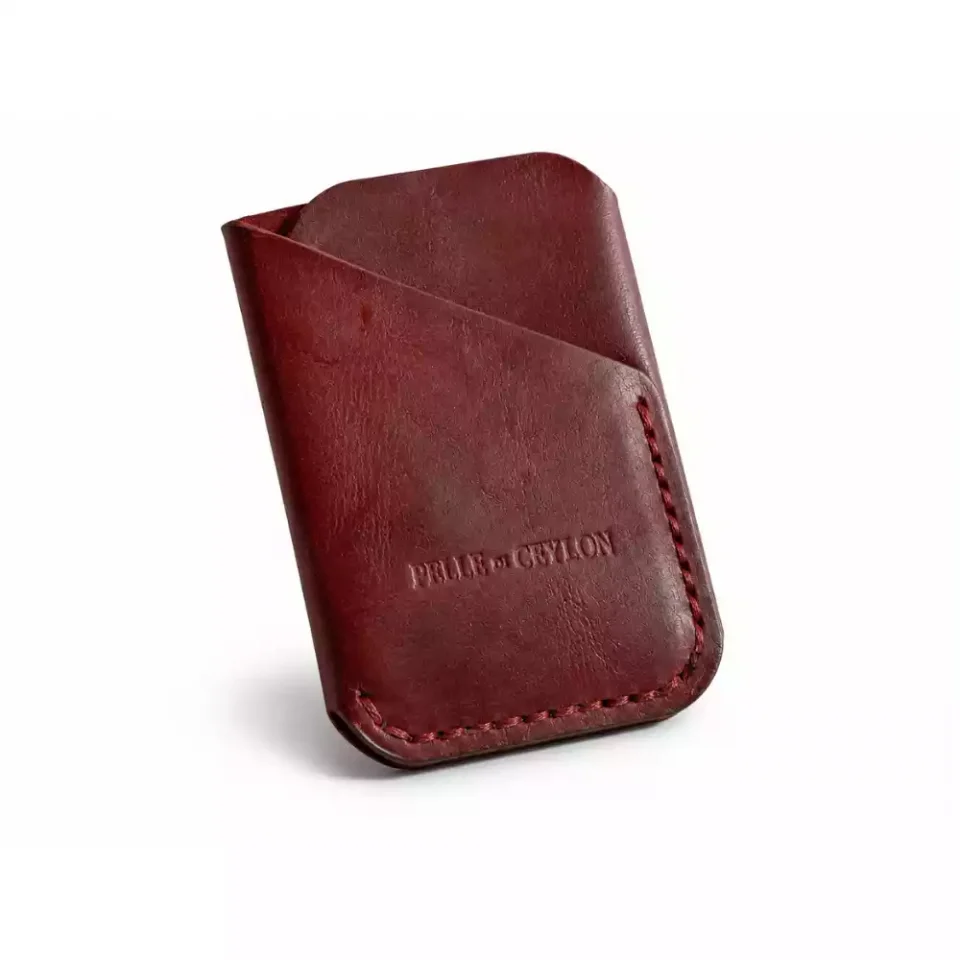 The Essential Cardholder – Red Italian Leather