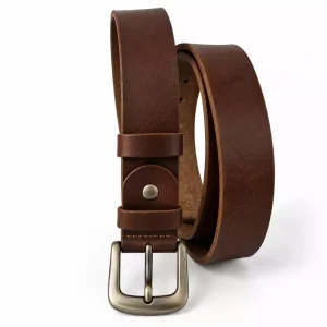 The Heritage Buffalo Belt – Brown Full-Grain Leather Belt