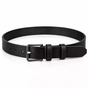 The Classic Buffalo Belt – Black Full-Grain Leather Belt (105cm)