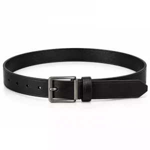The Classic Buffalo Belt – Black Full-Grain Leather Belt (120cm)