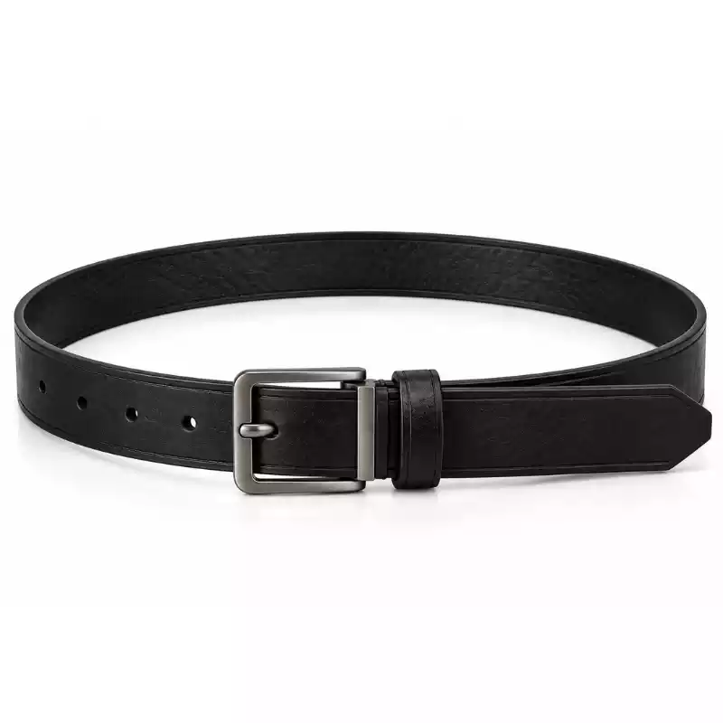 The Classic Buffalo Belt – Black Full-Grain Leather Belt (120cm)
