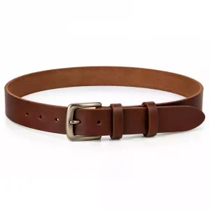 The Heritage Buffalo Belt – Brown Full-Grain Leather Belt (105cm)