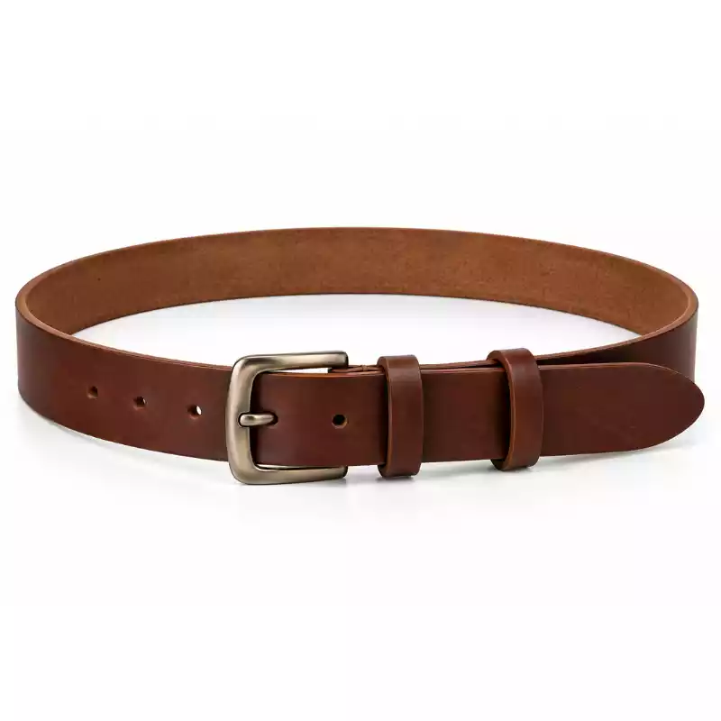 The Heritage Buffalo Belt – Brown Full-Grain Leather Belt (105cm)