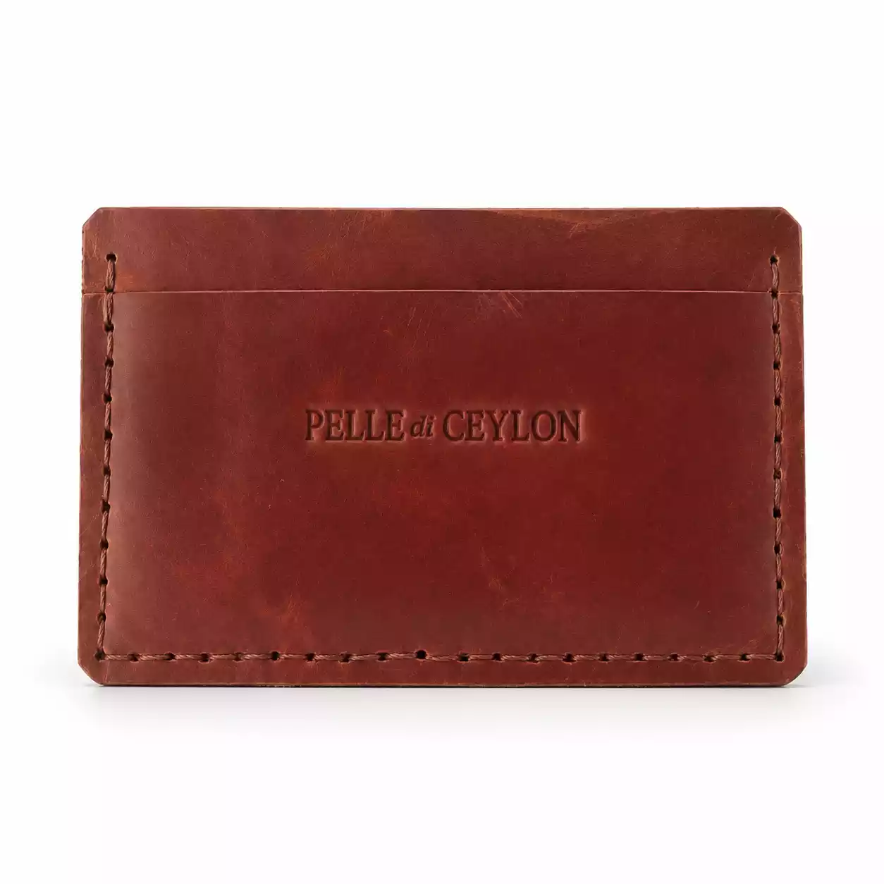 The Minimal Card Holder – Red Italian Leather Card Holder