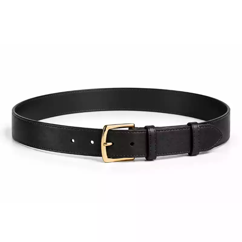 Classic Leather Belt – Black Italian Vegetable-Tanned Leather