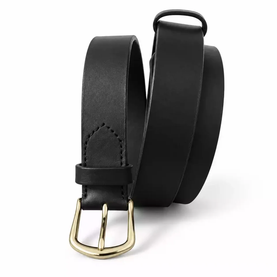 Classic Leather Belt – Black Italian Vegetable-Tanned Leather