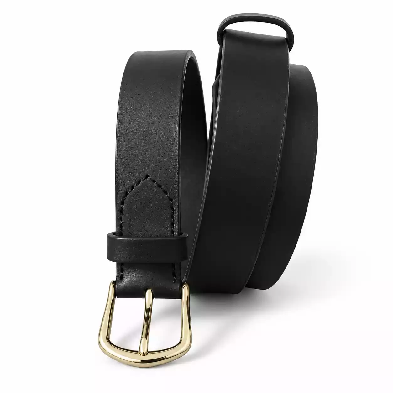 Classic Leather Belt – Black Italian Vegetable-Tanned Leather