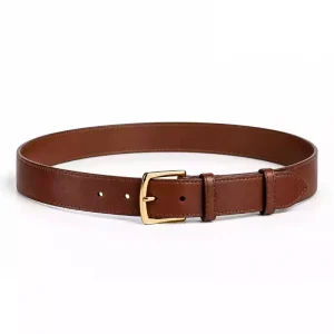 Classic Leather Belt – Brown Italian Vegetable-Tanned Leather-1