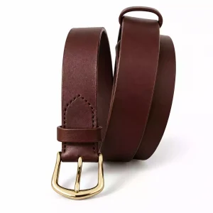 Classic Leather Belt – Brown Italian Vegetable-Tanned Leather