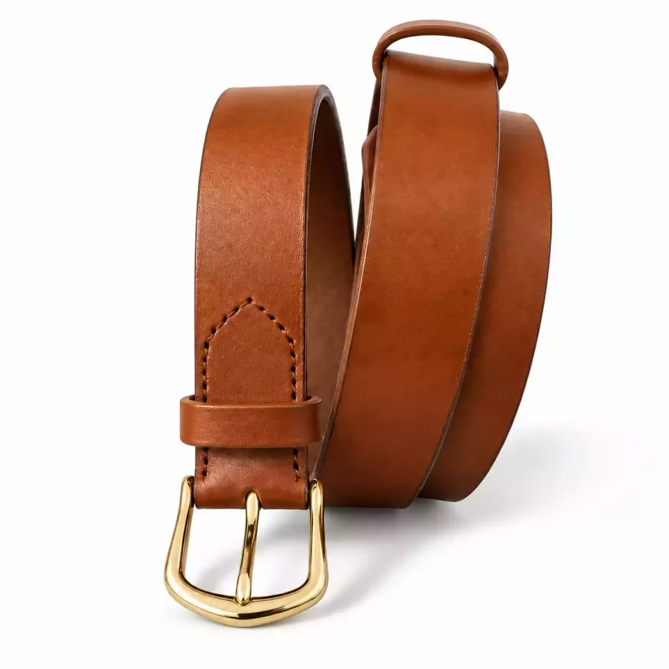 Classic Leather Belt – Tan Italian Vegetable-Tanned Leather
