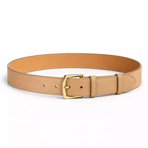 Classic Leather Belt – beige Italian Vegetable-Tanned Leather-1