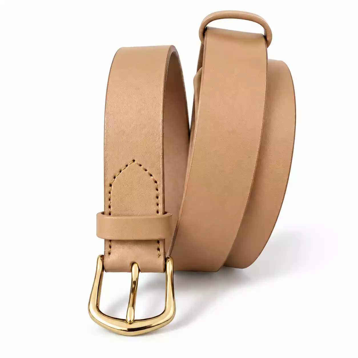 Classic Leather Belt – beige Italian Vegetable-Tanned Leather