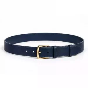 Classic Leather Belt – blue Italian Vegetable-Tanned Leather-1
