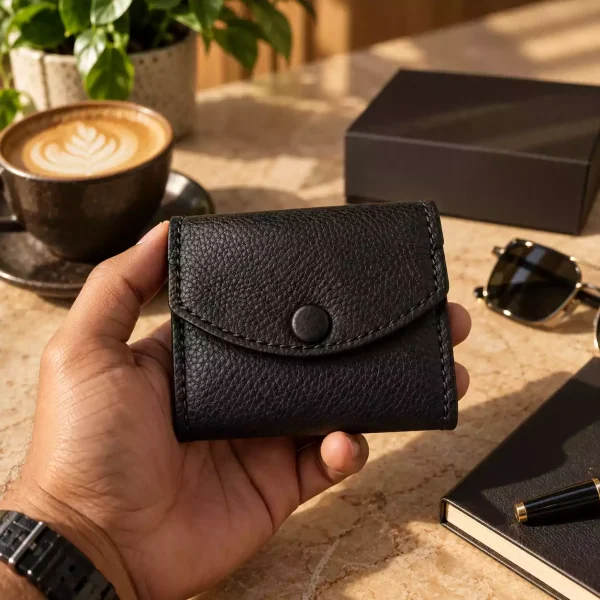 Roller Wallet – Black Leather Wallet Placeholder 3